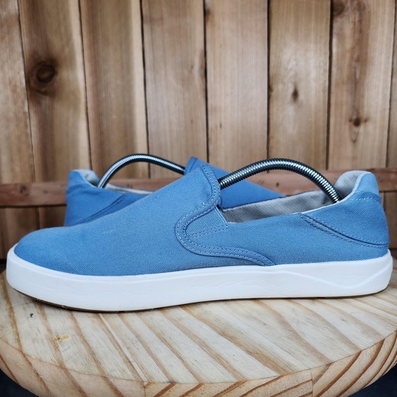 OluKai Lae'ahi Shoes Mens Size 11 Blue Canvas Slip On Casual Sneakers Comfort - Picture 6 of 10